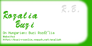 rozalia buzi business card